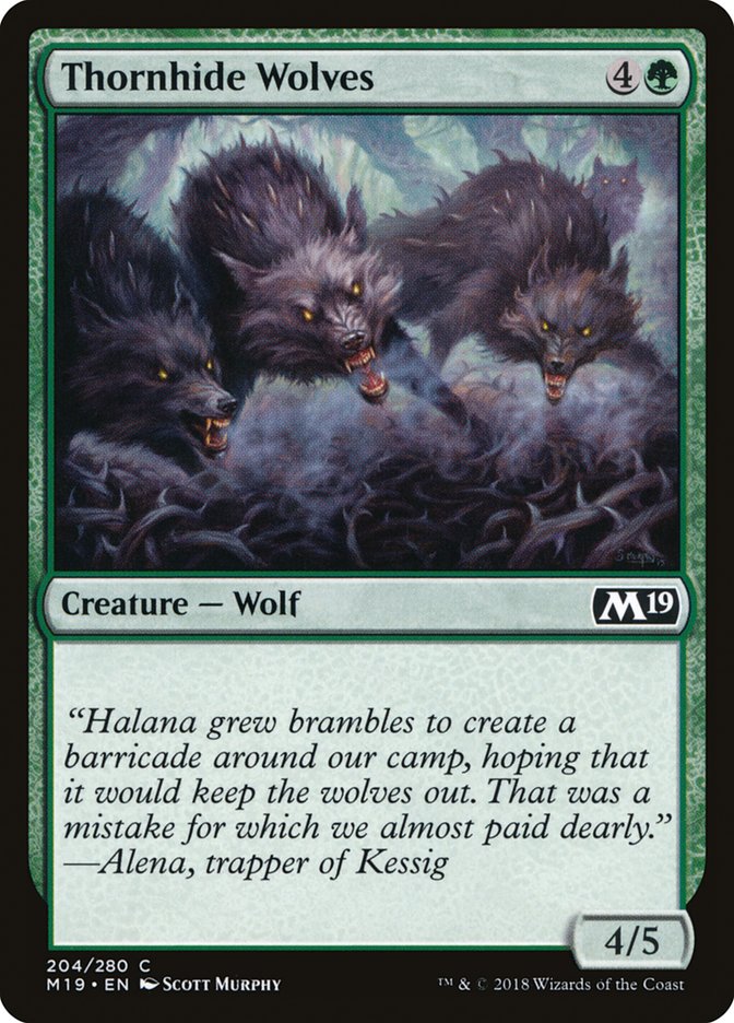 Thornhide Wolves [Core Set 2019] | Empire Gaming NC