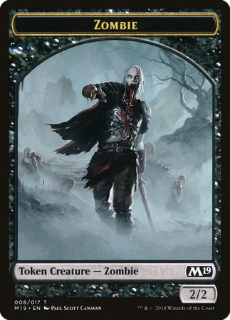 Zombie Token [Core Set 2019 Tokens] | Empire Gaming NC