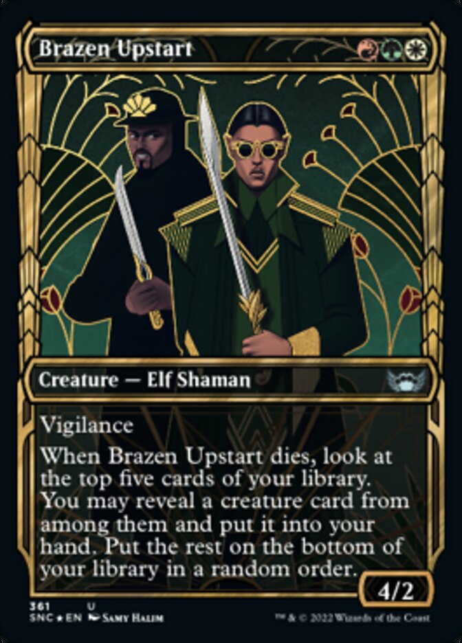 Brazen Upstart (Showcase Golden Age Gilded Foil) [Streets of New Capenna] | Empire Gaming NC