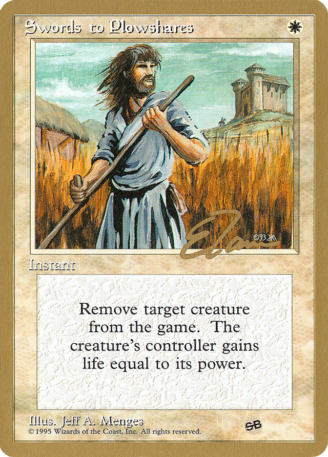 Swords to Plowshares (Eric Tam) (SB) [Pro Tour Collector Set] | Empire Gaming NC