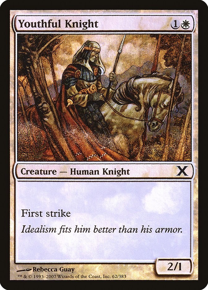 Youthful Knight (Premium Foil) [Tenth Edition] | Empire Gaming NC