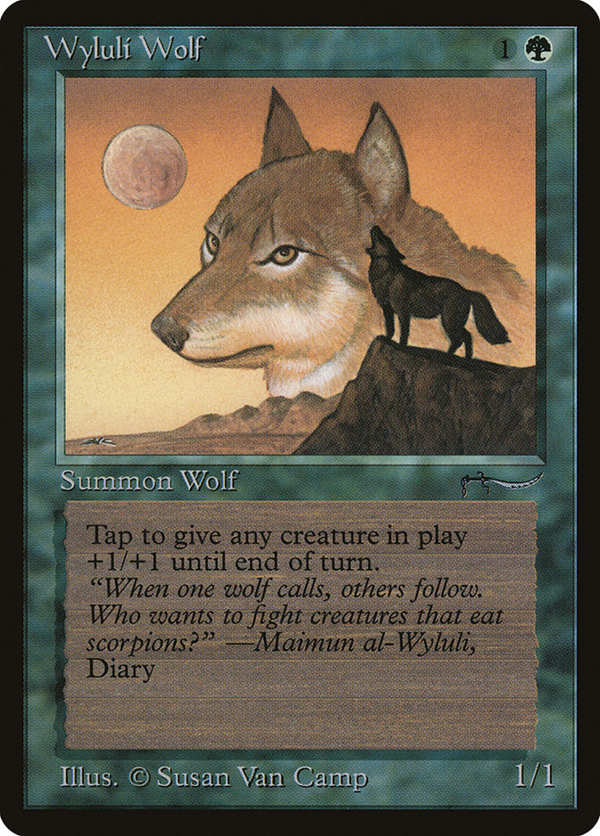 Wyluli Wolf (Dark Mana Cost) [Arabian Nights] | Empire Gaming NC