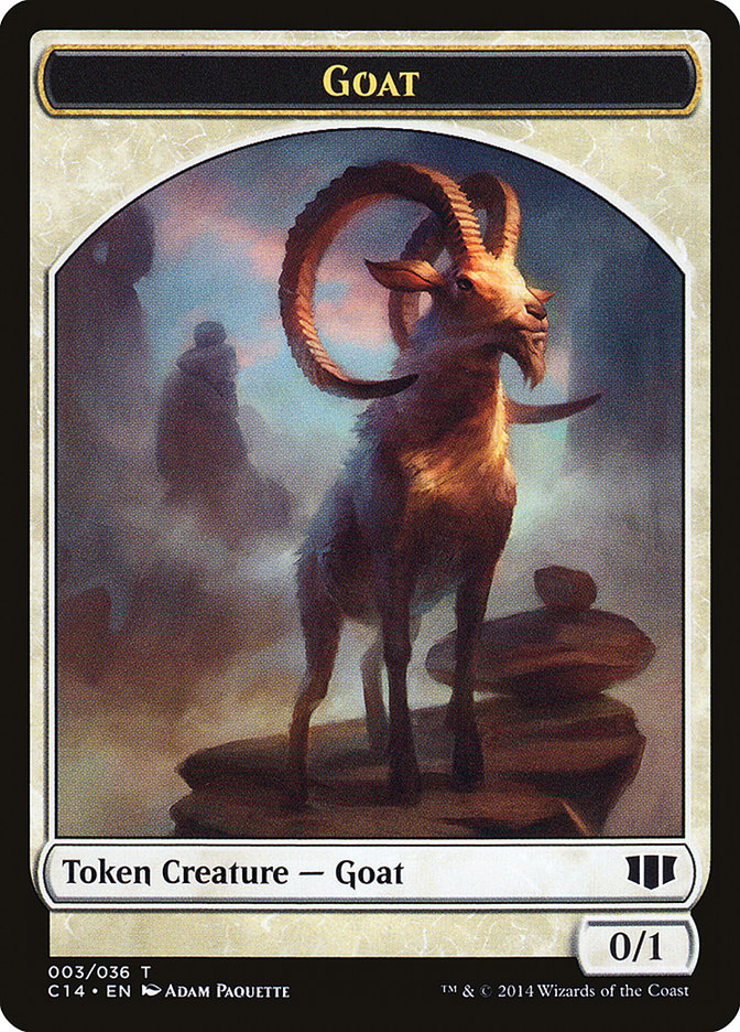 Goblin // Goat Double-sided Token [Commander 2014 Tokens] | Empire Gaming NC