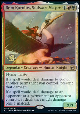 Rem Karolus, Stalwart Slayer [Innistrad: Midnight Hunt Prerelease Promos] | Empire Gaming NC