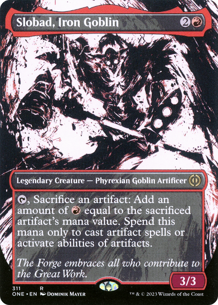 Slobad, Iron Goblin (Borderless Ichor) [Phyrexia: All Will Be One] | Empire Gaming NC