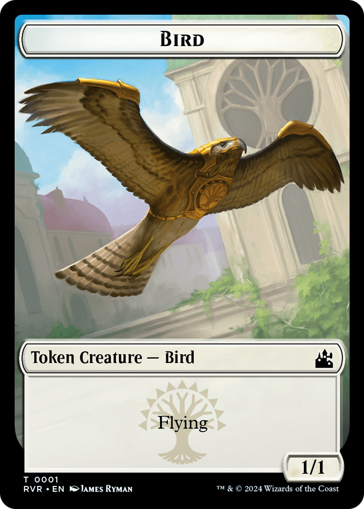 Bird // Zombie Double-Sided Token [Ravnica Remastered Tokens] | Empire Gaming NC