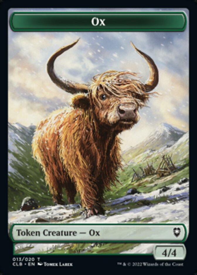 Treasure // Ox Double-sided Token [Commander Legends: Battle for Baldur's Gate Tokens] | Empire Gaming NC