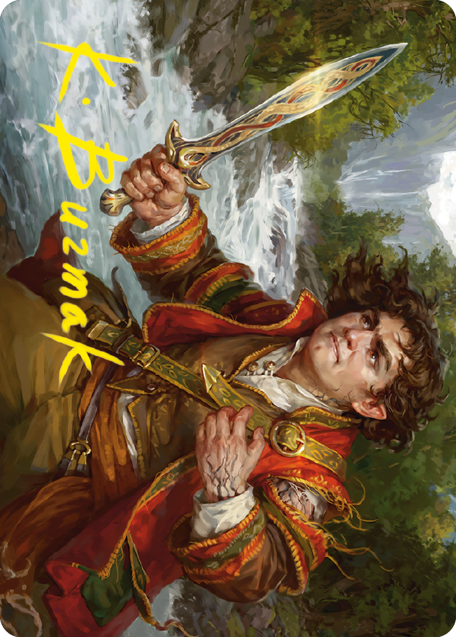 Frodo Baggins Art Card (16/81) (Gold-Stamped Signature) [The Lord of the Rings: Tales of Middle-earth Art Series] | Empire Gaming NC