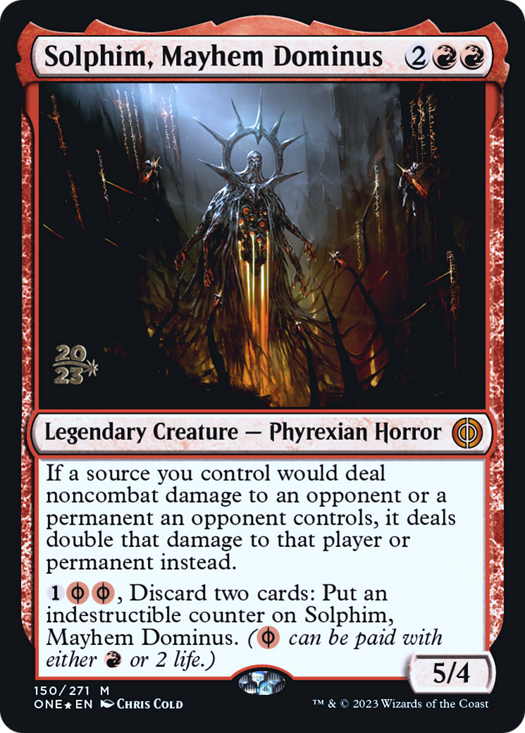 Solphim, Mayhem Dominus [Phyrexia: All Will Be One Prerelease Promos] | Empire Gaming NC