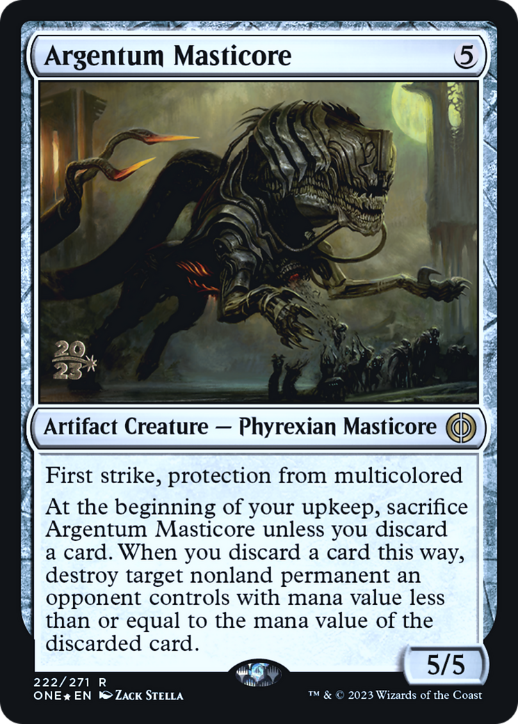 Argentum Masticore [Phyrexia: All Will Be One Prerelease Promos] | Empire Gaming NC