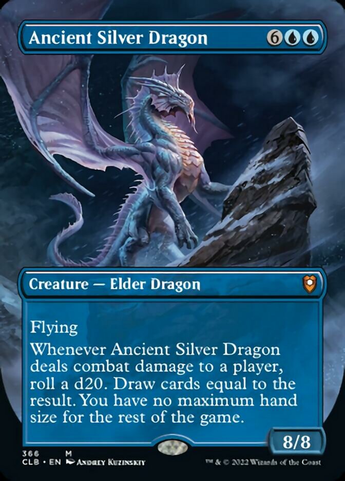 Ancient Silver Dragon (Borderless Alternate Art) [Commander Legends: Battle for Baldur's Gate] | Empire Gaming NC