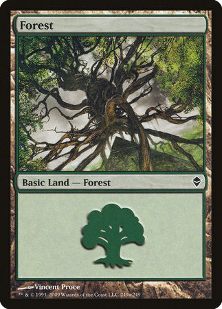 Forest (249a) [Zendikar] | Empire Gaming NC