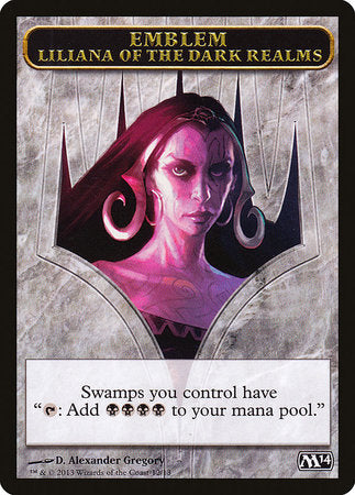 Emblem - Liliana of the Dark Realms [Magic 2014 Tokens] | Empire Gaming NC