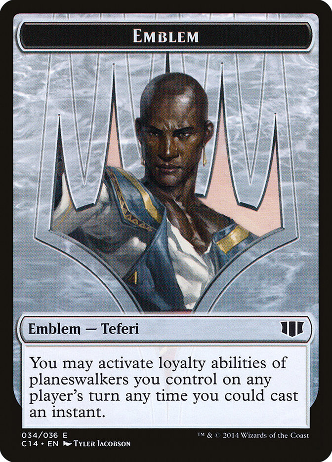 Teferi, Temporal Archmage Emblem // Zombie (011/036) Double-sided Token [Commander 2014 Tokens] | Empire Gaming NC