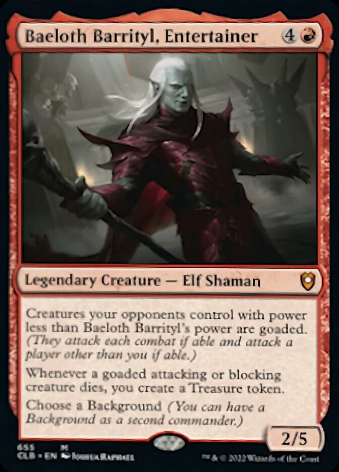 Baeloth Barrityl, Entertainer [Commander Legends: Battle for Baldur's Gate] | Empire Gaming NC