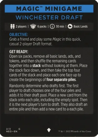 Winchester Draft (Magic Minigame) [Kamigawa: Neon Dynasty Minigame] | Empire Gaming NC