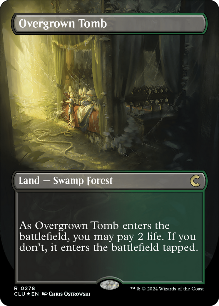 Overgrown Tomb (Borderless) [Ravnica: Clue Edition] | Empire Gaming NC