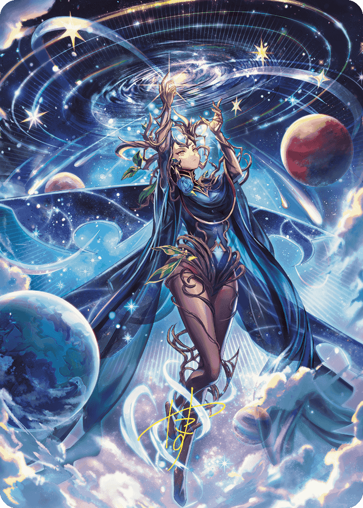 Omniscience Anime Art Card (Gold-Stamped Signature) [Wilds of Eldraine Art Series] | Empire Gaming NC