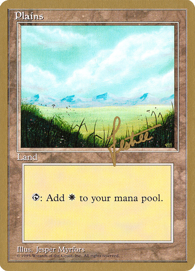 Plains (bl366) (Bertrand Lestree) [Pro Tour Collector Set] | Empire Gaming NC