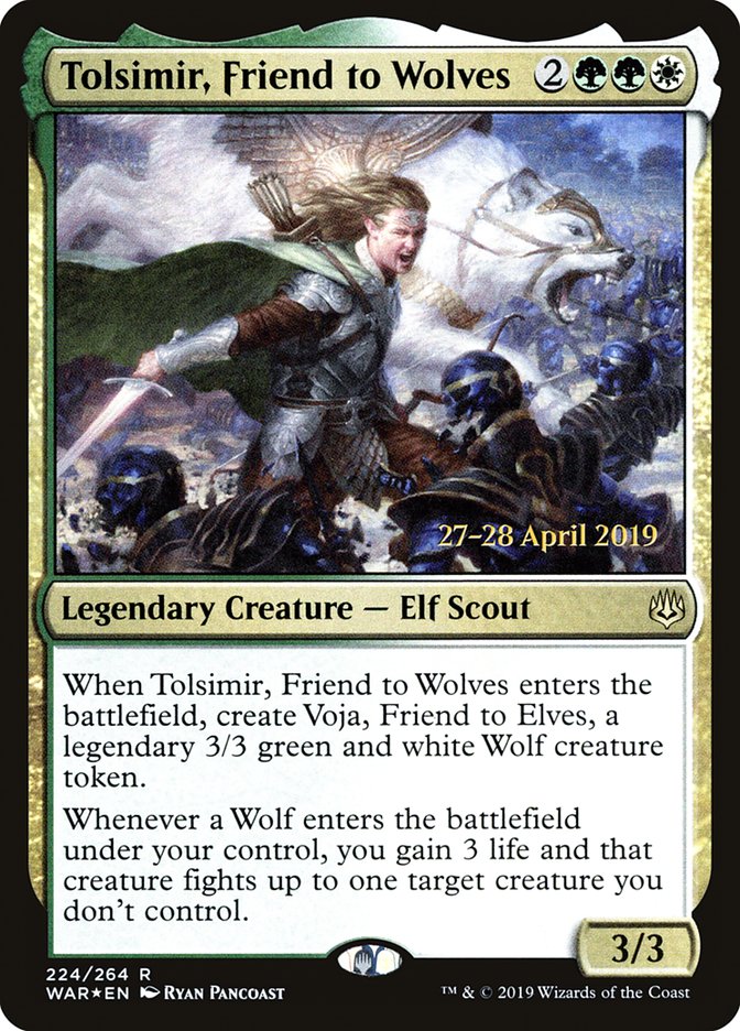 Tolsimir, Friend to Wolves  [War of the Spark Prerelease Promos] | Empire Gaming NC