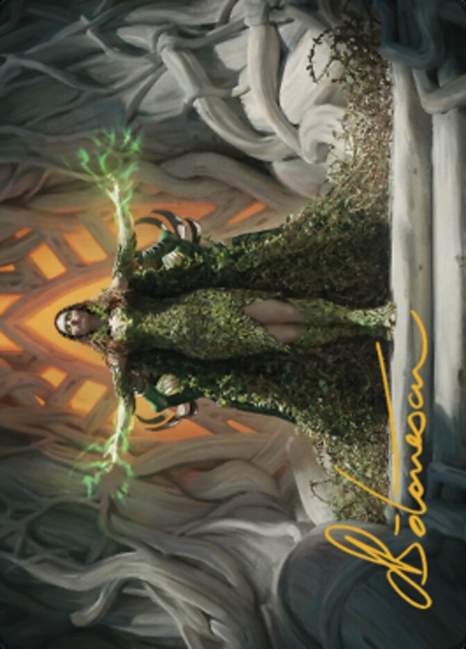 Titania, Voice of Gaea Art Card (Gold-Stamped Signature) [The Brothers' War Art Series] | Empire Gaming NC