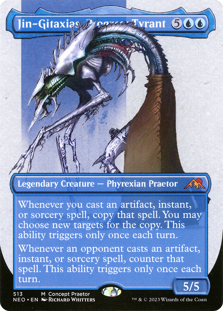 Jin-Gitaxias, Progress Tyrant (Borderless Concept Praetors) [Phyrexia: All Will Be One] | Empire Gaming NC