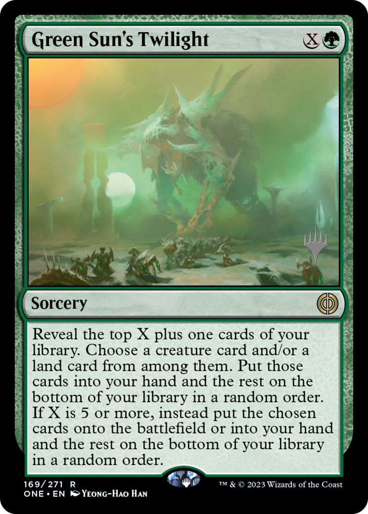 Green Sun's Twilight (Promo Pack) [Phyrexia: All Will Be One Promos] | Empire Gaming NC