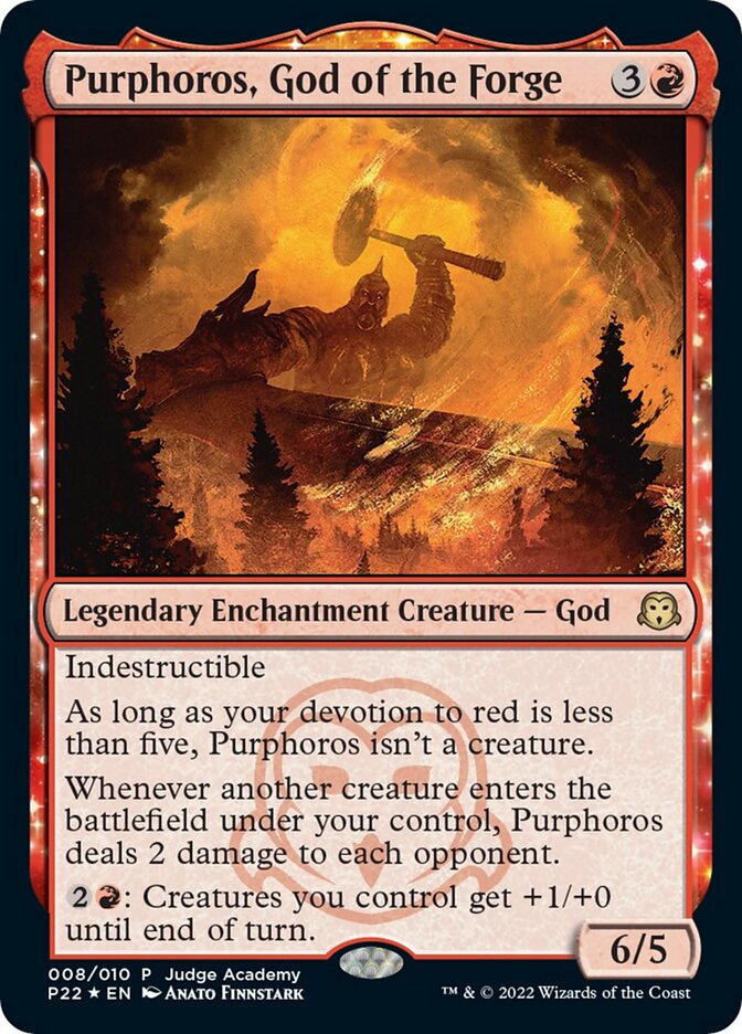 Purphoros, God of the Forge [Judge Gift Cards 2022] | Empire Gaming NC