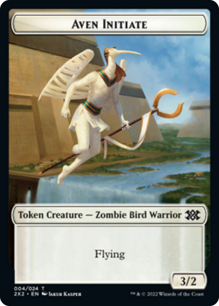 Egg // Aven Initiate Double-sided Token [Double Masters 2022 Tokens] | Empire Gaming NC