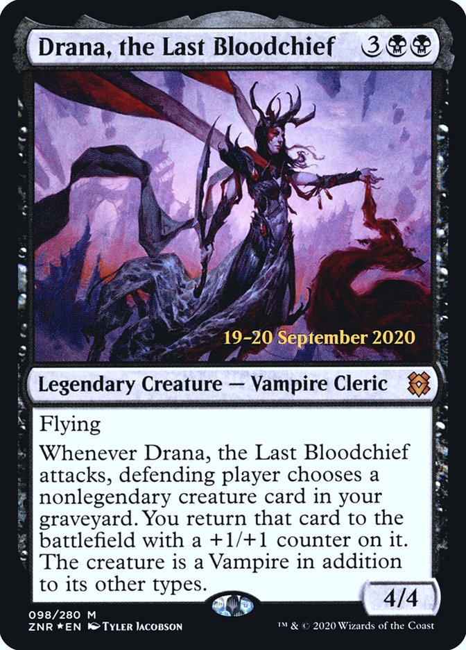 Drana, the Last Bloodchief  [Zendikar Rising Prerelease Promos] | Empire Gaming NC