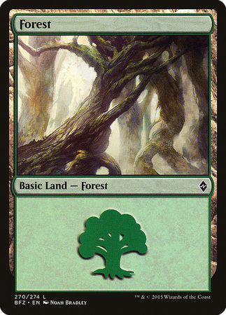 Forest (270) [Battle for Zendikar] | Empire Gaming NC