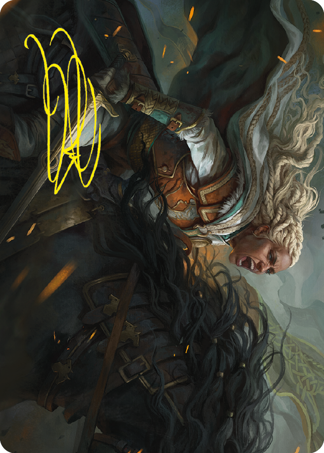 Eowyn, Fearless Knight Art Card (Gold-Stamped Signature) [The Lord of the Rings: Tales of Middle-earth Art Series] | Empire Gaming NC