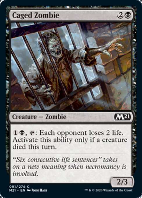 Caged Zombie [Core Set 2021] | Empire Gaming NC