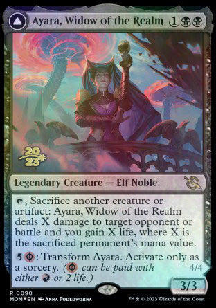 Ayara, Widow of the Realm // Ayara, Furnace Queen [March of the Machine Prerelease Promos] | Empire Gaming NC