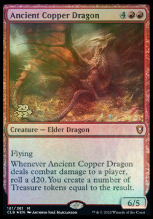 Ancient Copper Dragon [Commander Legends: Battle for Baldur's Gate Prerelease Promos] | Empire Gaming NC