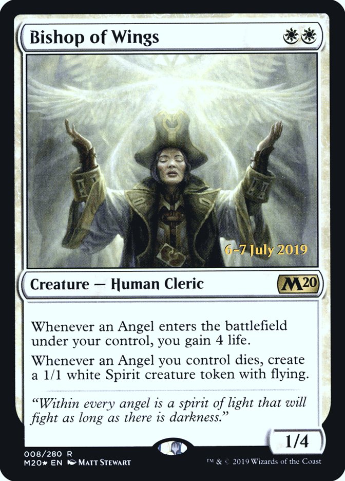 Bishop of Wings  [Core Set 2020 Prerelease Promos] | Empire Gaming NC