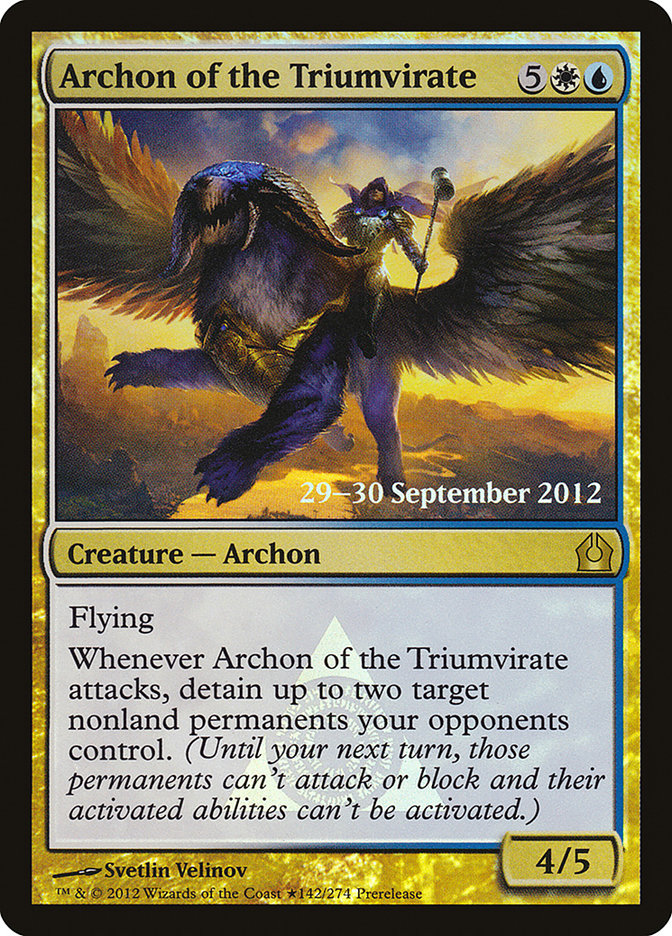 Archon of the Triumvirate [Return to Ravnica Prerelease Promos] | Empire Gaming NC