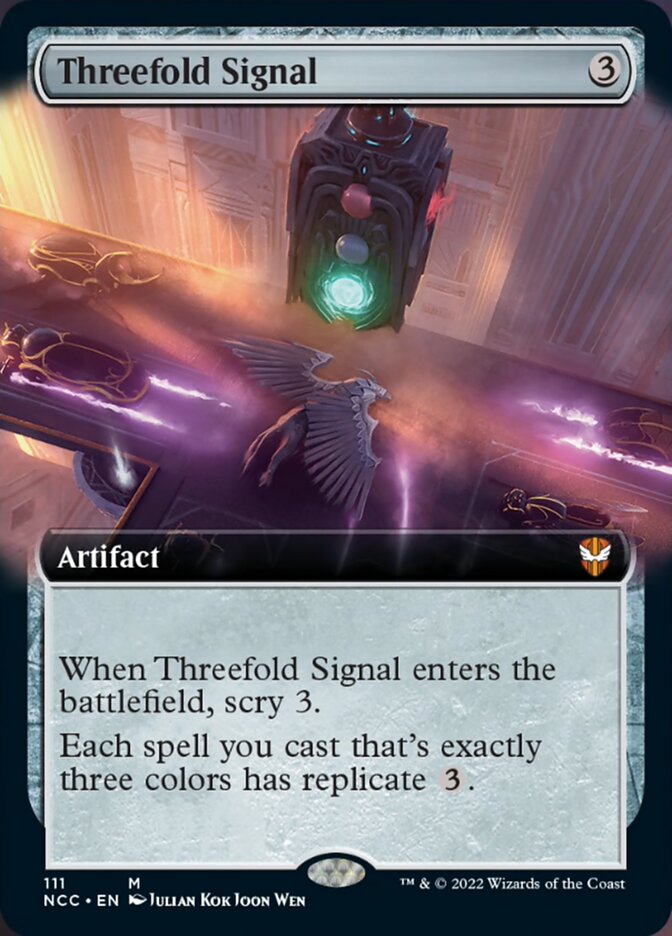 Threefold Signal (Extended Art) [Streets of New Capenna Commander] | Empire Gaming NC