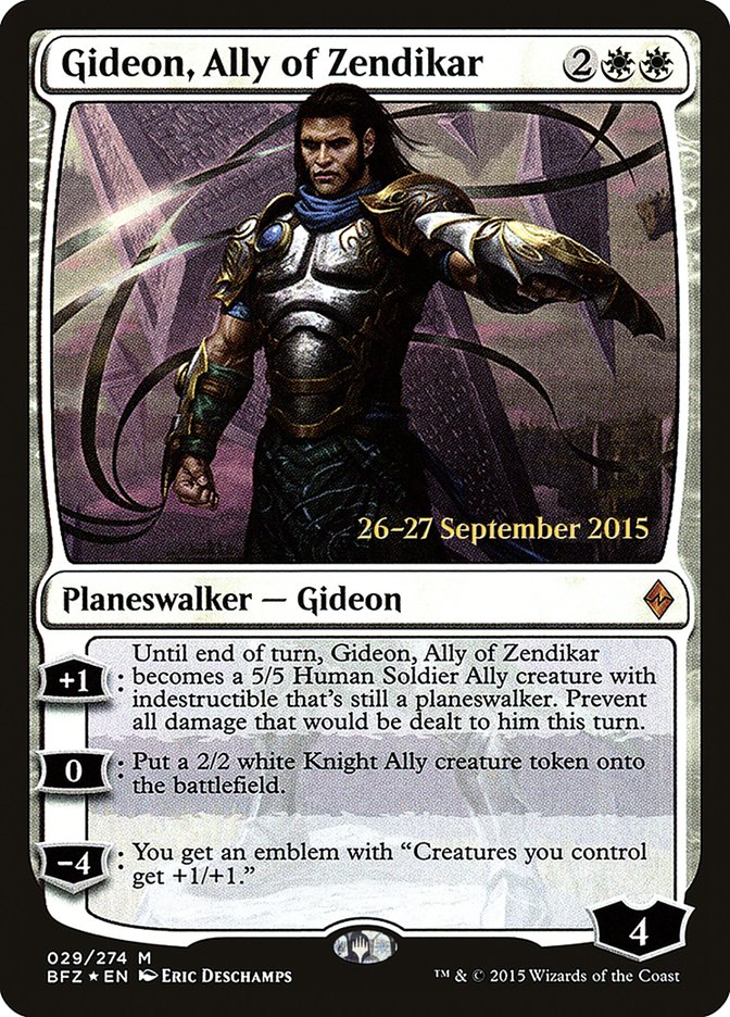 Gideon, Ally of Zendikar  [Battle for Zendikar Prerelease Promos] | Empire Gaming NC