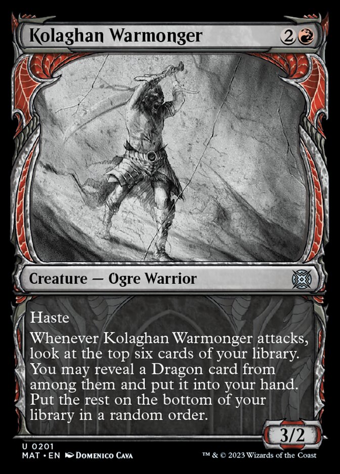 Kolaghan Warmonger (Showcase Halo Foil) [March of the Machine: The Aftermath] | Empire Gaming NC