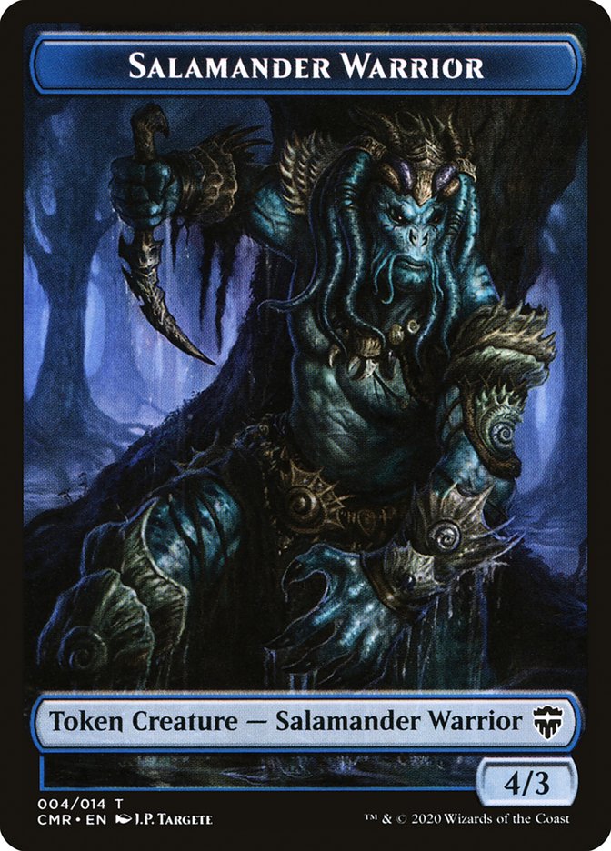 Angel // Salamander Warrior Token [Commander Legends Tokens] | Empire Gaming NC