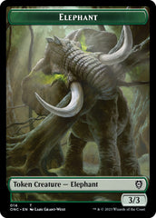 Human Soldier // Elephant Double-Sided Token [Phyrexia: All Will Be One Commander Tokens] | Empire Gaming NC