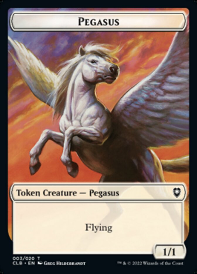 Treasure // Pegasus Double-sided Token [Commander Legends: Battle for Baldur's Gate Tokens] | Empire Gaming NC