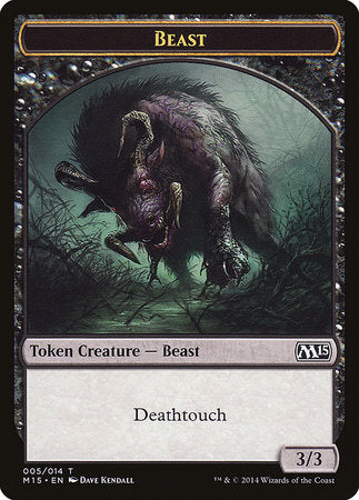 Beast Token (Black) [Magic 2015 Tokens] | Empire Gaming NC