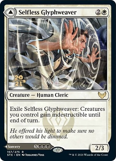 Selfless Glyphweaver // Deadly Vanity [Strixhaven: School of Mages Prerelease Promos] | Empire Gaming NC