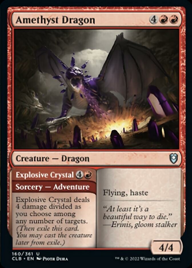 Amethyst Dragon // Explosive Crystal [Commander Legends: Battle for Baldur's Gate] | Empire Gaming NC