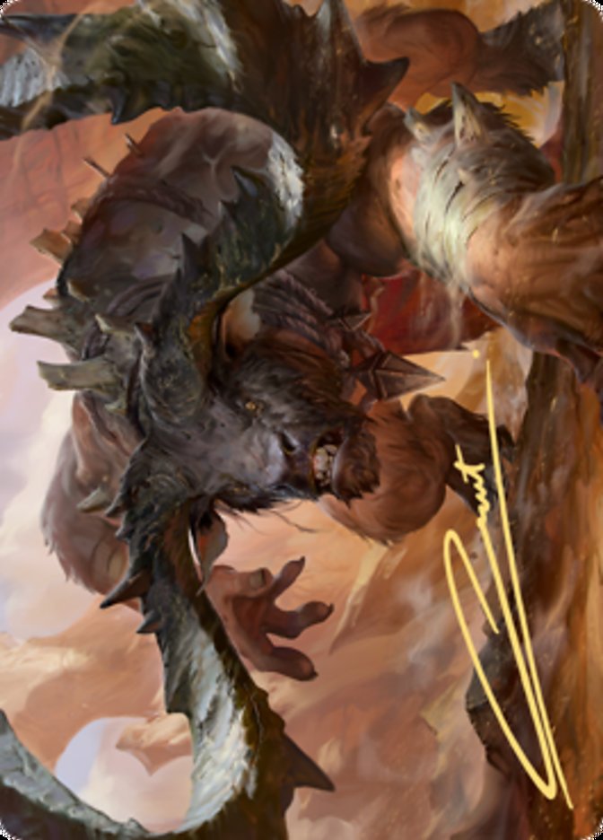 Moraug, Fury of Akoum Art Card (Gold-Stamped Signature) [Zendikar Rising Art Series] | Empire Gaming NC