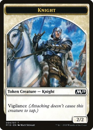 Knight Token [Core Set 2019 Tokens] | Empire Gaming NC