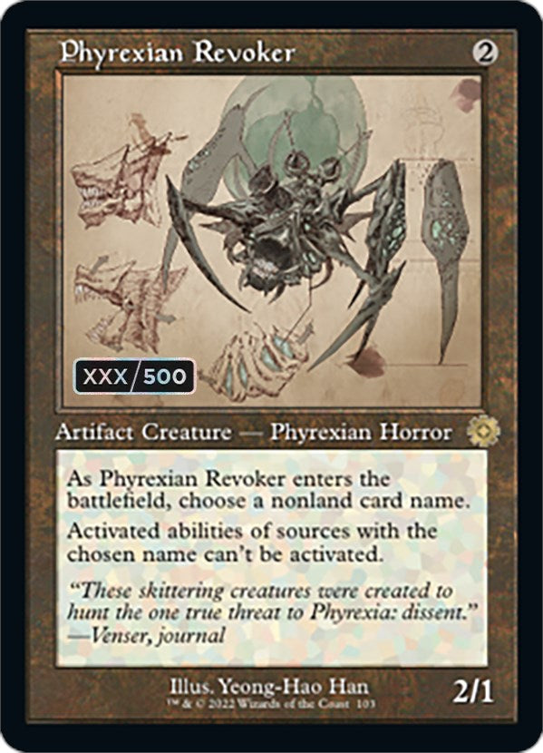 Phyrexian Revoker (Retro Schematic) (Serial Numbered) [The Brothers' War Retro Artifacts] | Empire Gaming NC