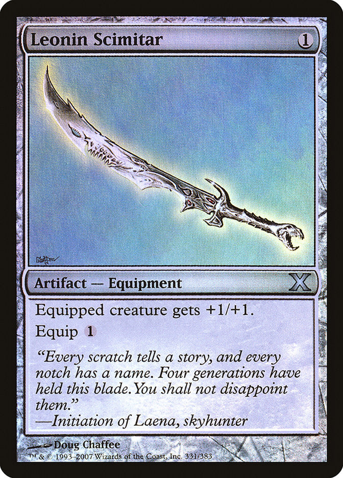 Leonin Scimitar (Premium Foil) [Tenth Edition] | Empire Gaming NC